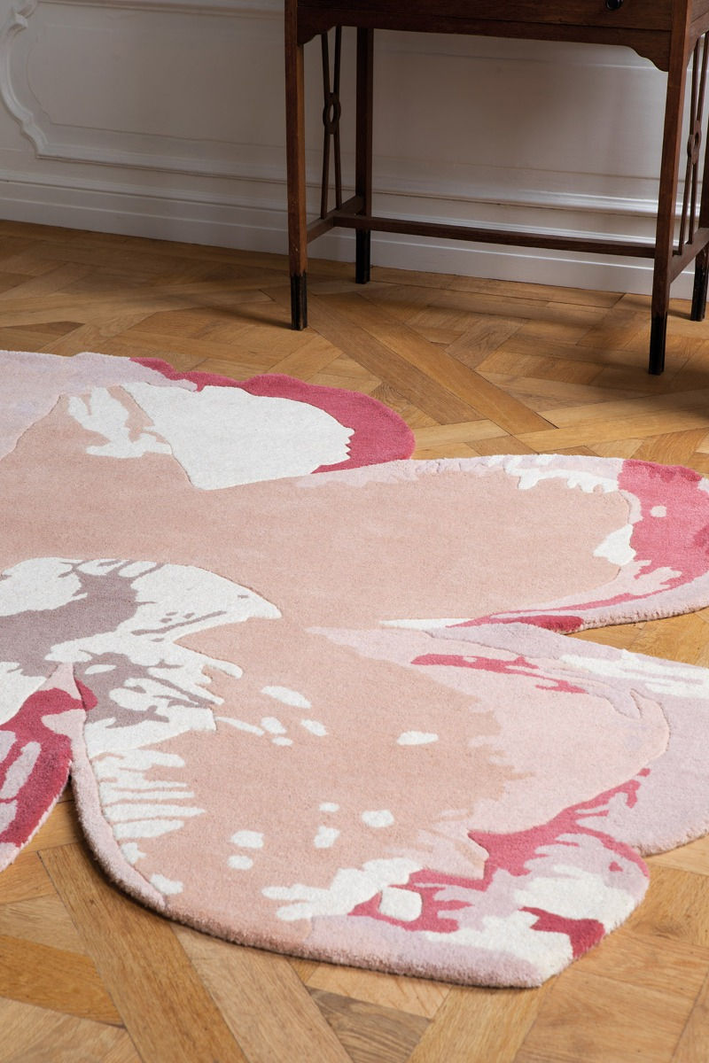 Tapis en forme Magnolia Rose Clair
