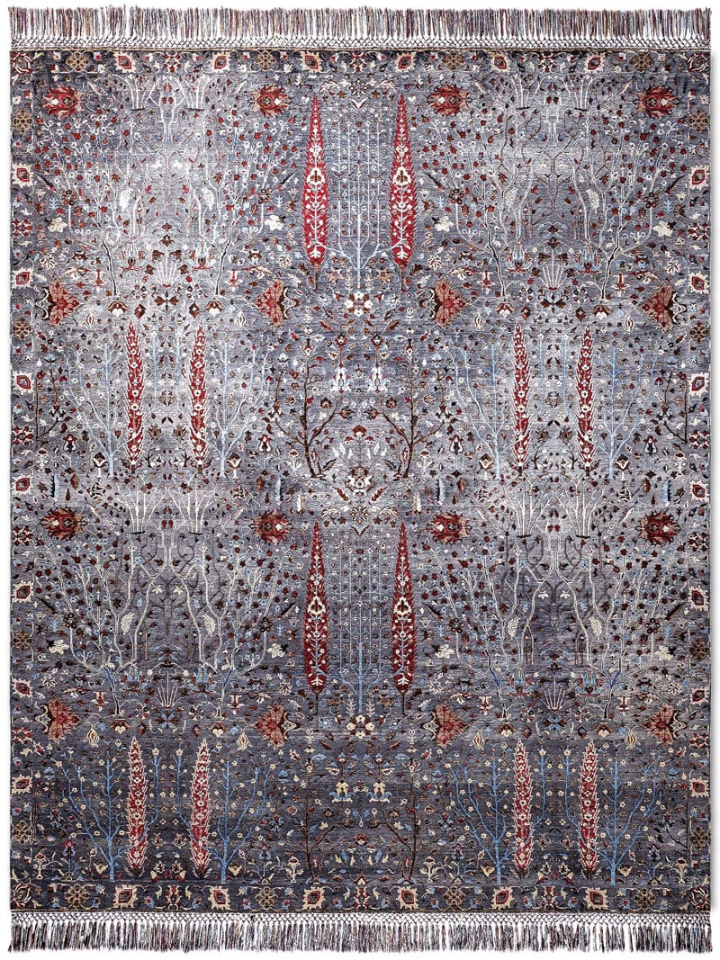 Tapis de luxe Jardin de Pins | Taille: 365 x 457 cm