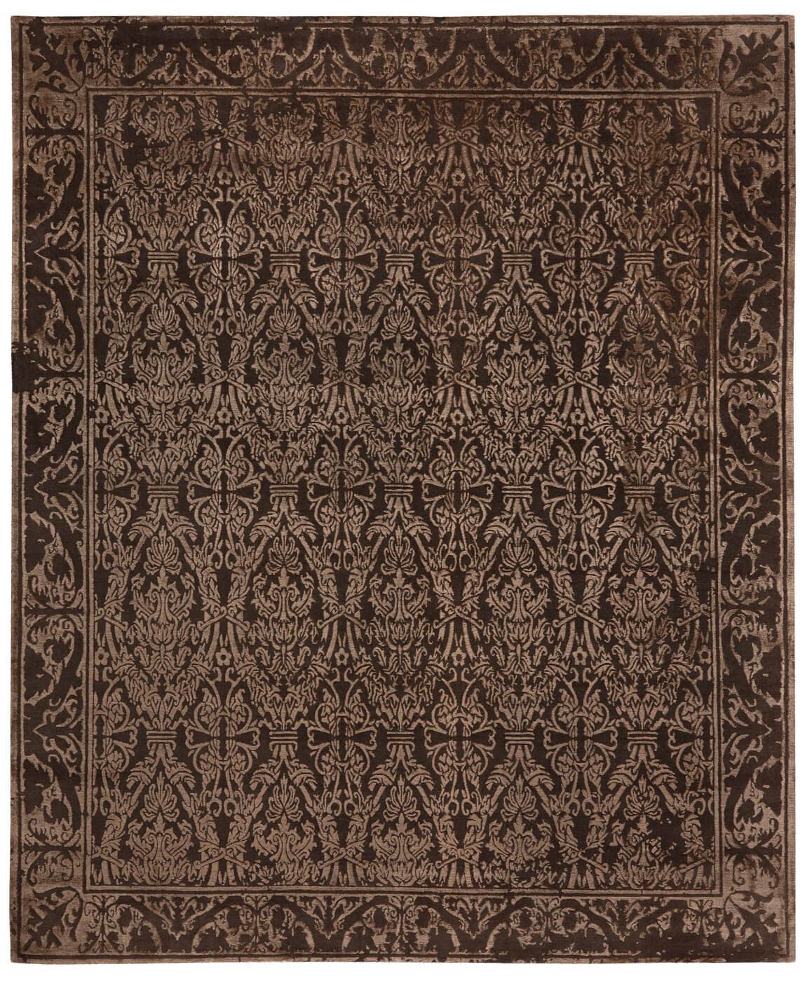 Tapis Alcaraz Marron Texturé | Taille: 400 x 500 cm