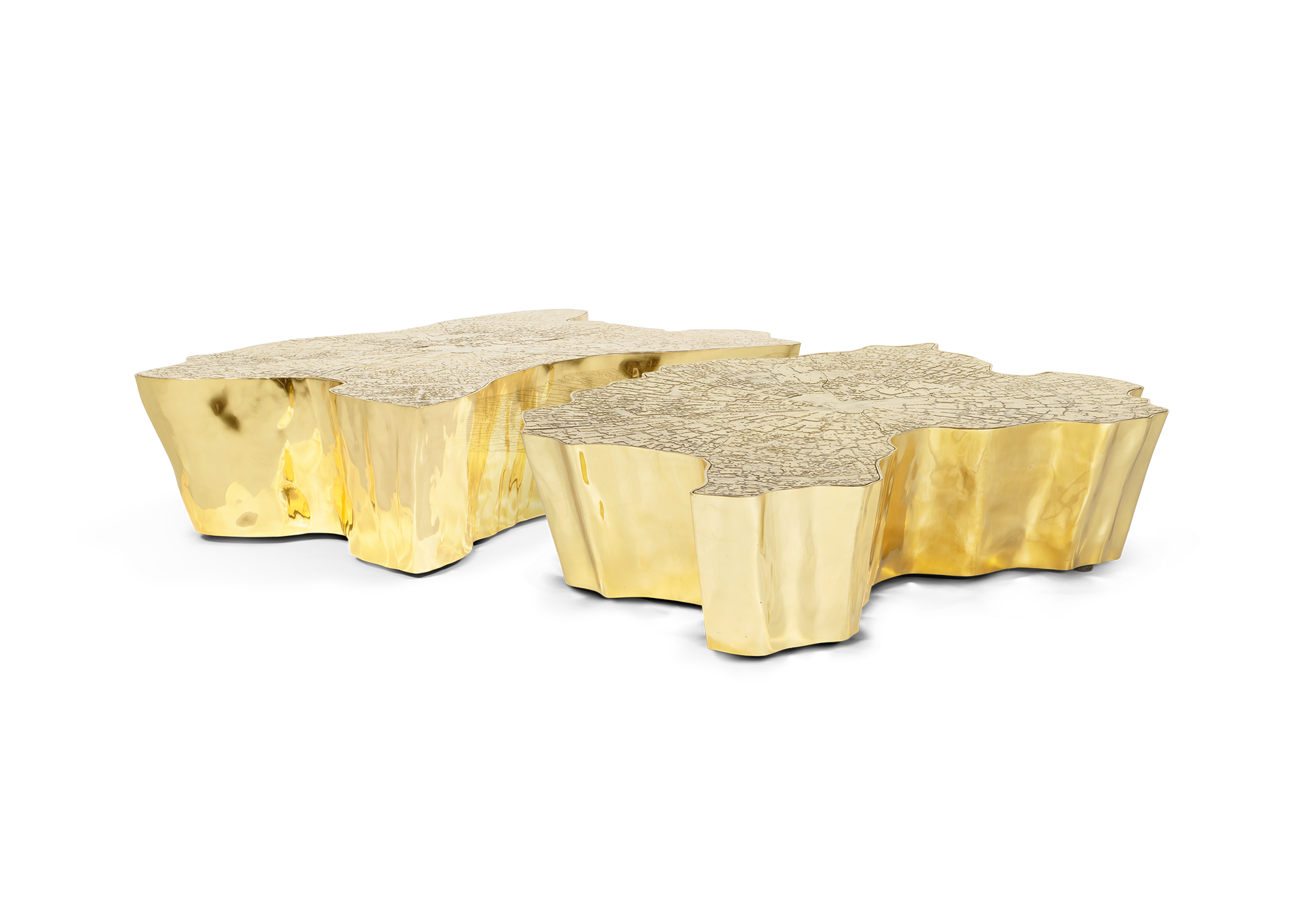 Table Basse Eden Dorée | Dimensions: L 138 x P 95 x H 36 cm