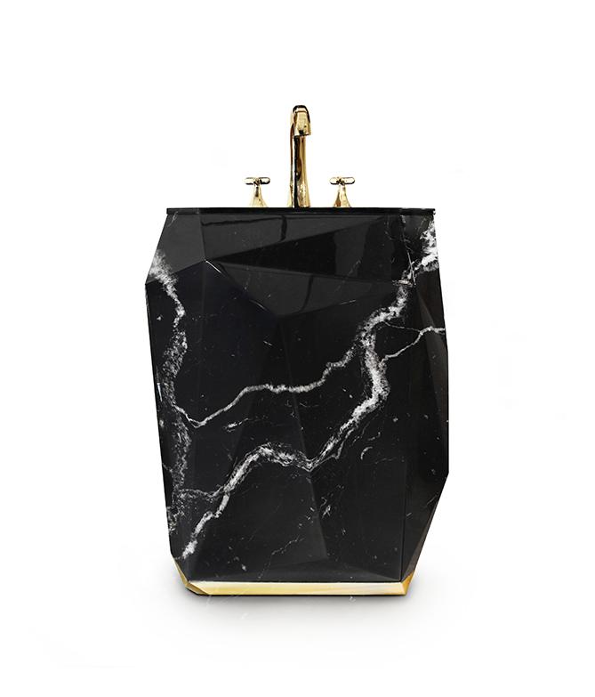 Lavabo Sur Colonne Jewel en Fausse Marbre