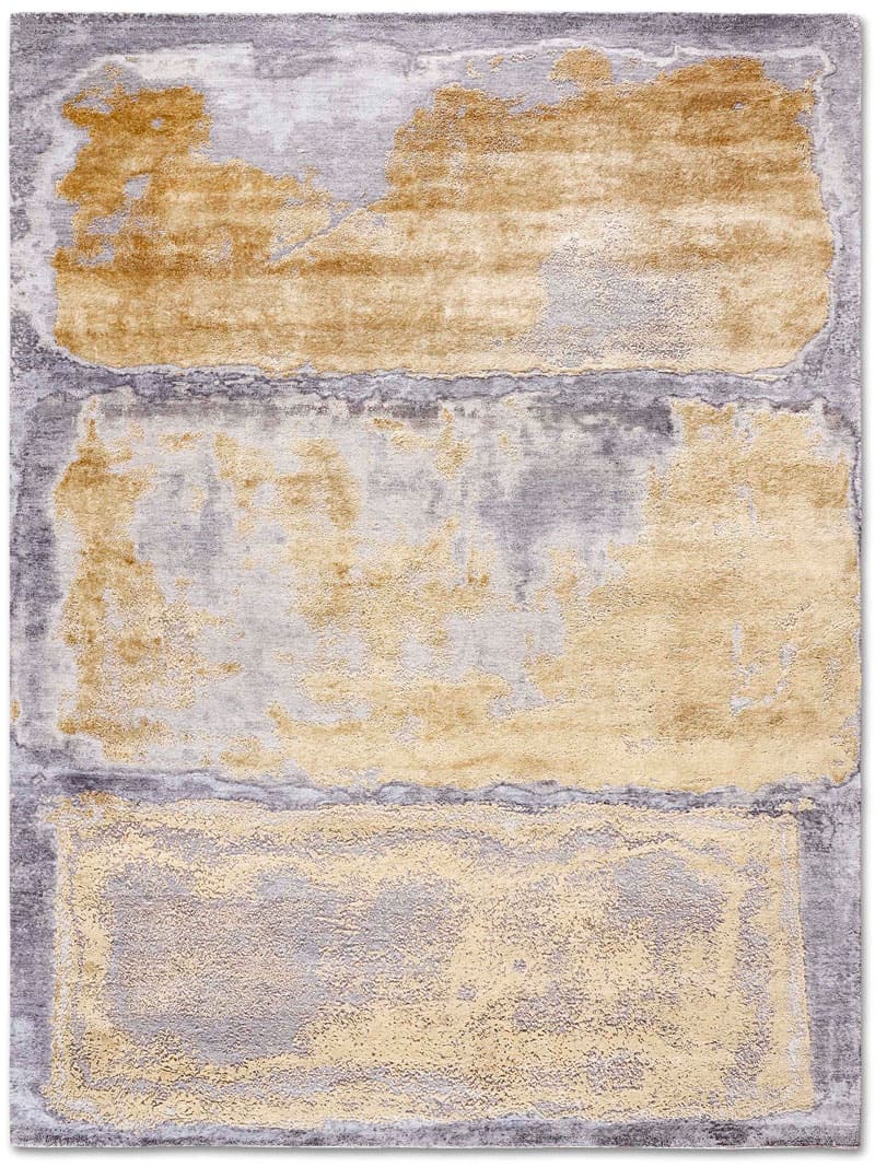 Tapis No. 15 Tout Doré sur Fond Gris