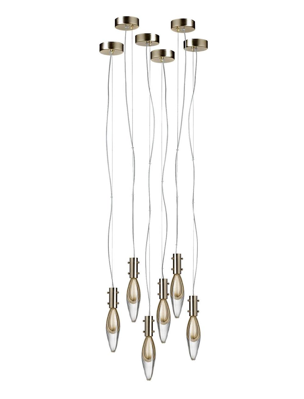 Suspension Murano Gouttes 6 Lumières