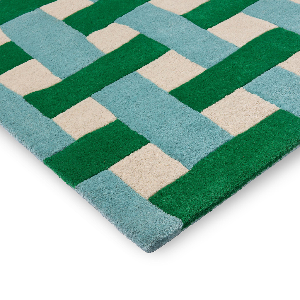 Tapis Vannerie Émeraude/Aigue-marine