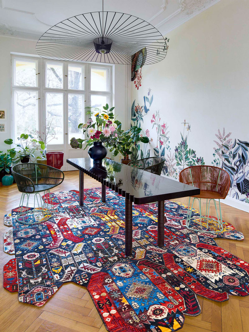 Tapis fait main de luxe Multiforme