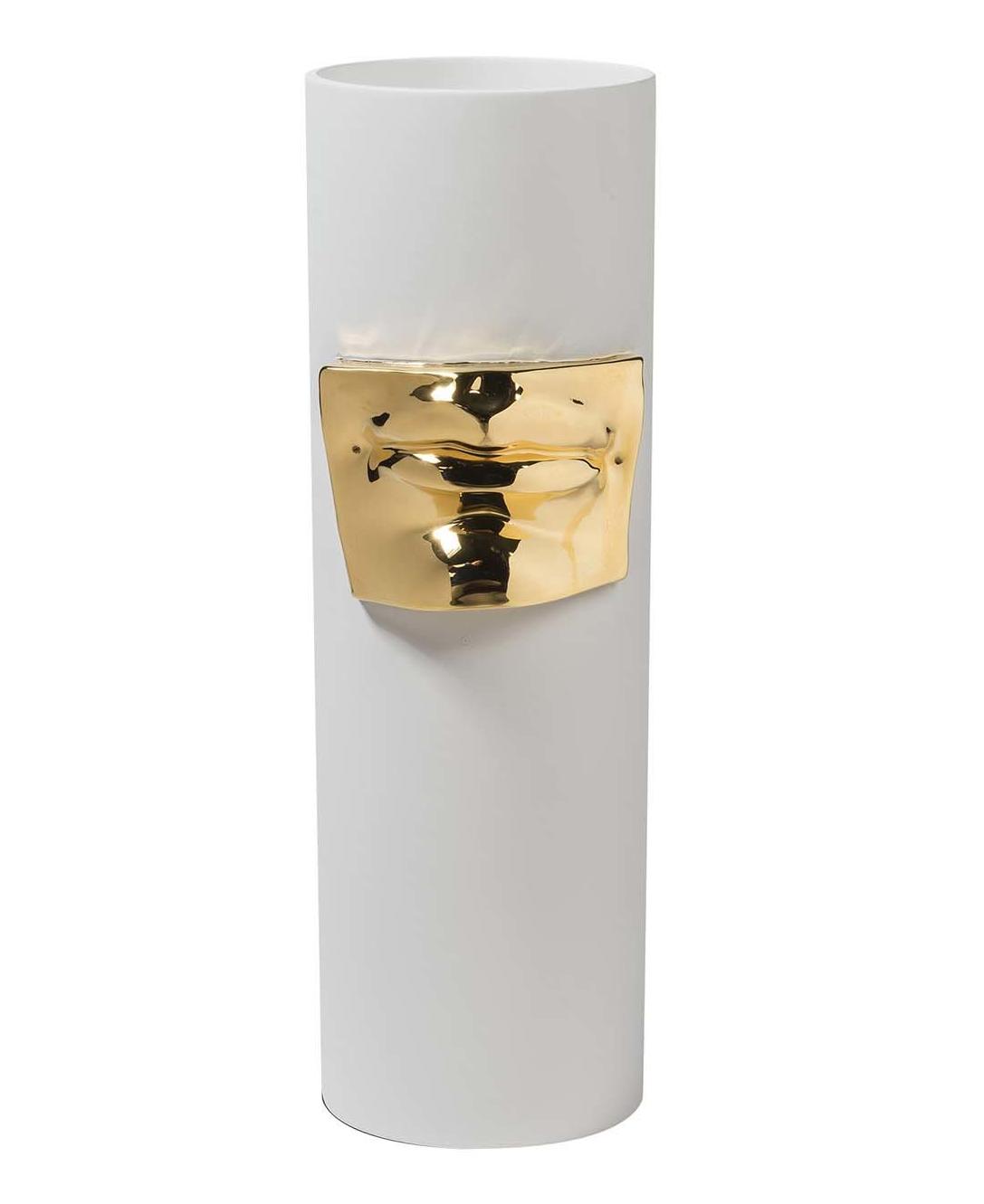 Vase bouche de David dorée