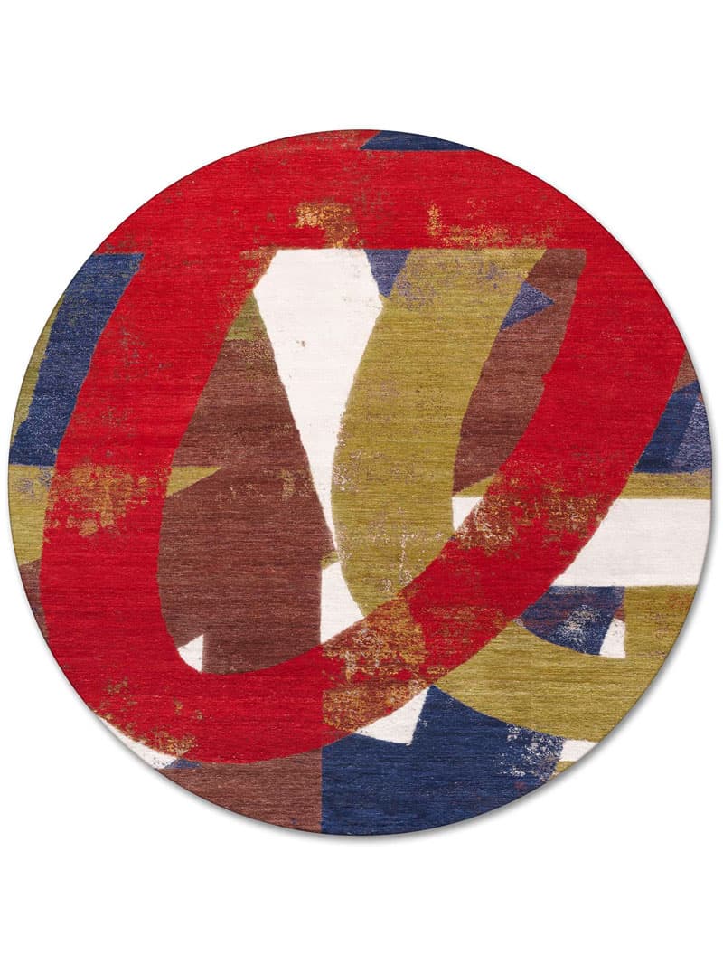Tapis rond tissé main Original