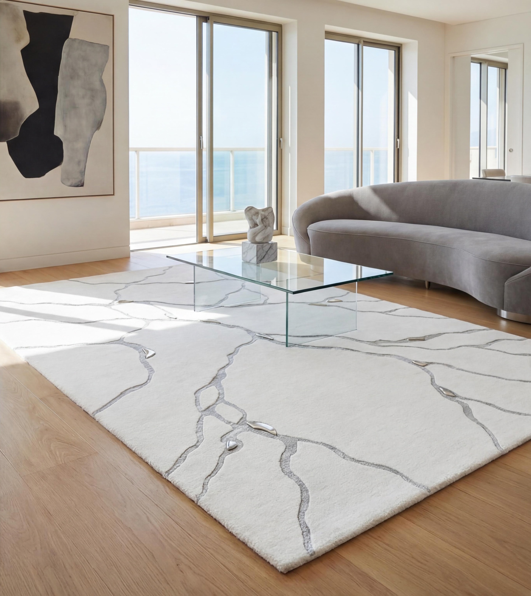 Tapis Vein Marble White