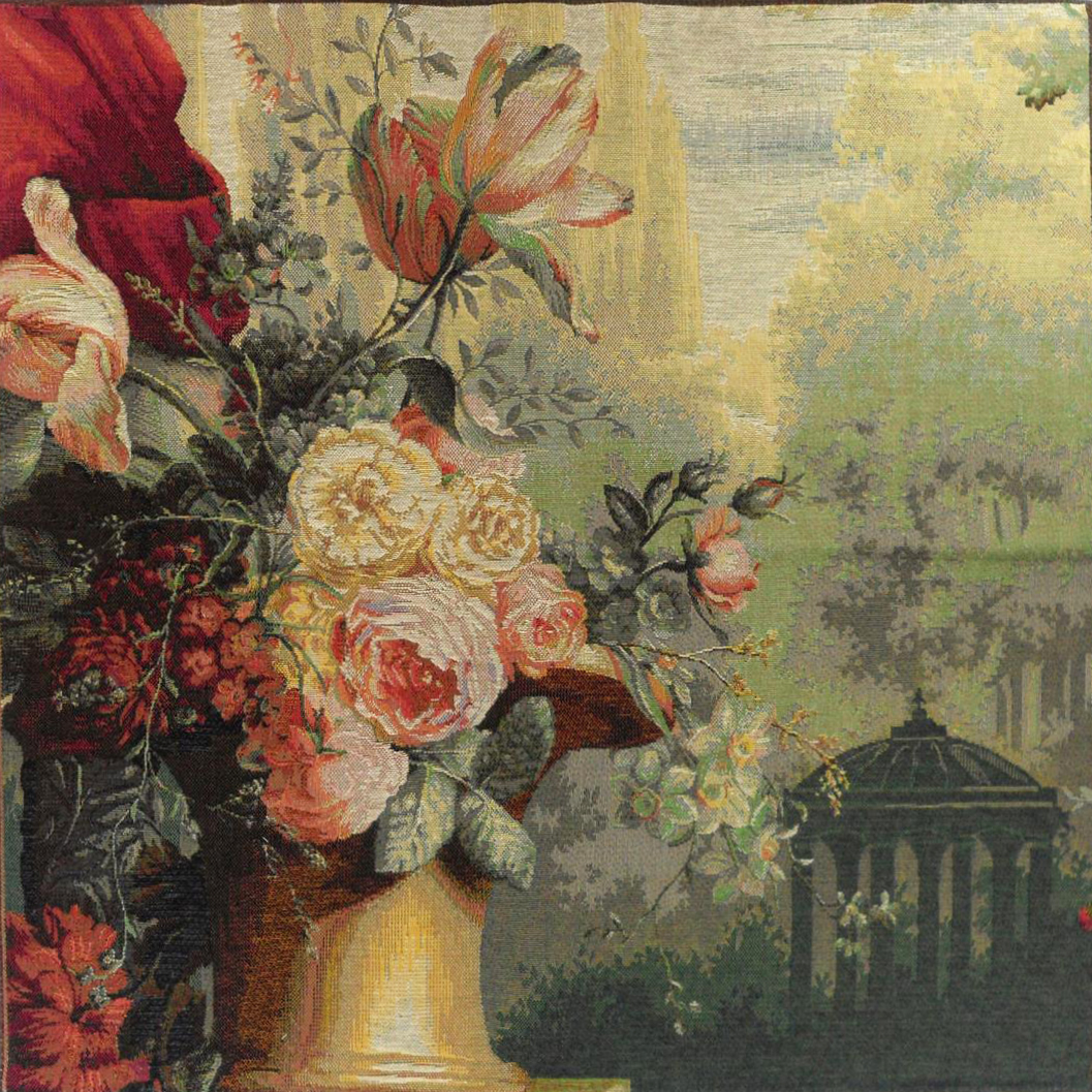 Tapisserie Kiosque et Fleurs
