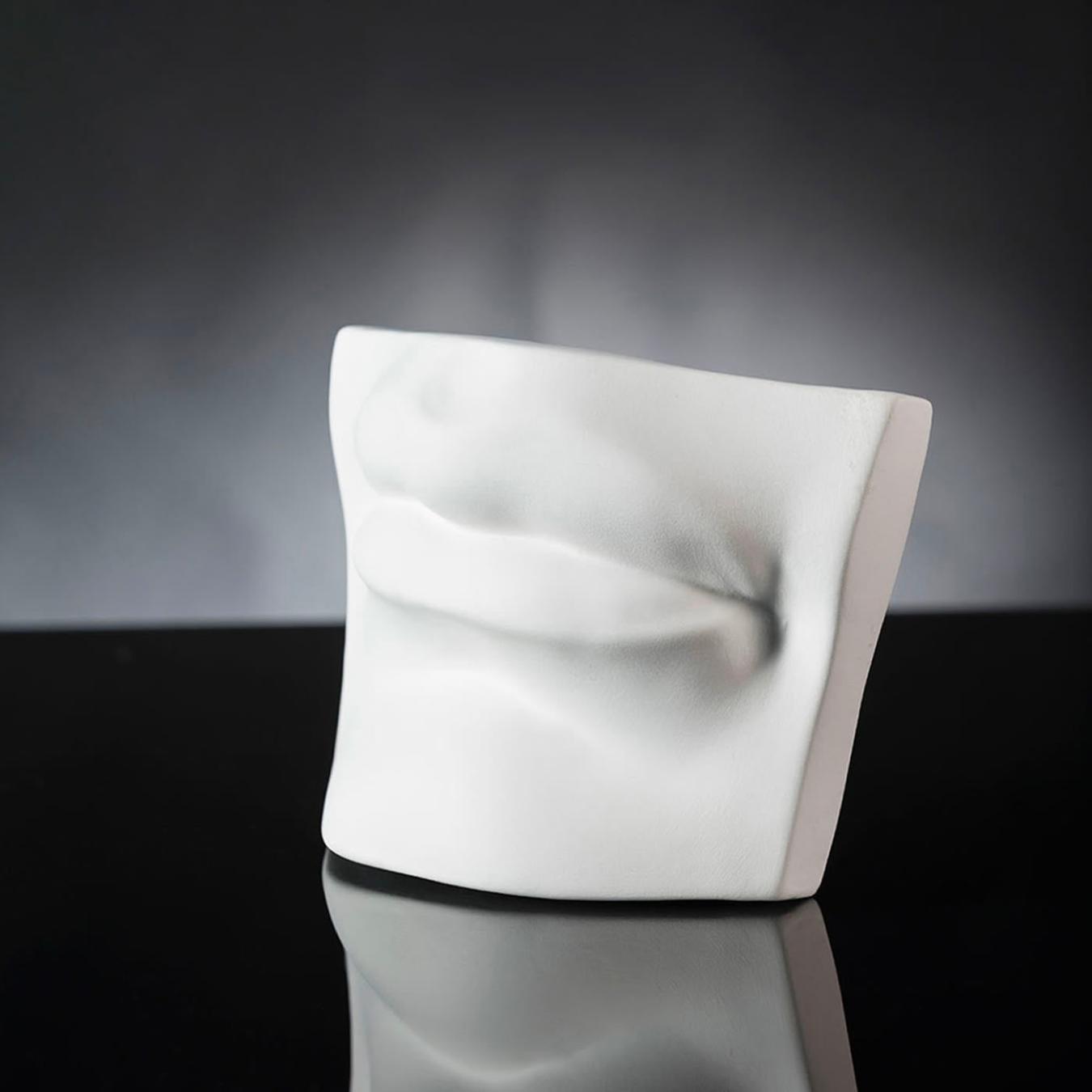 Sculpture bouche de David blanche