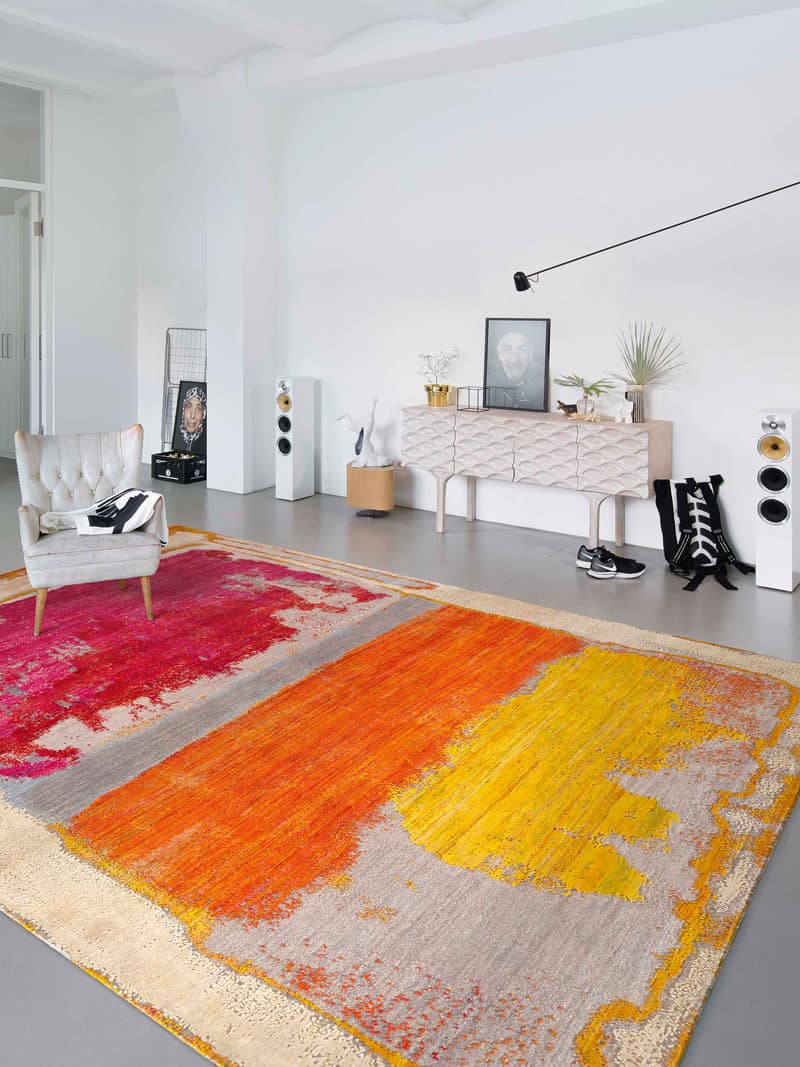 Tapis de luxe fait main Magenta