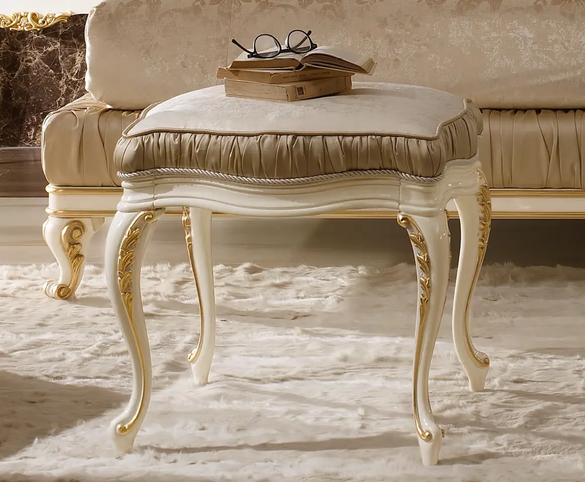 Tabouret Classique Beige / Or