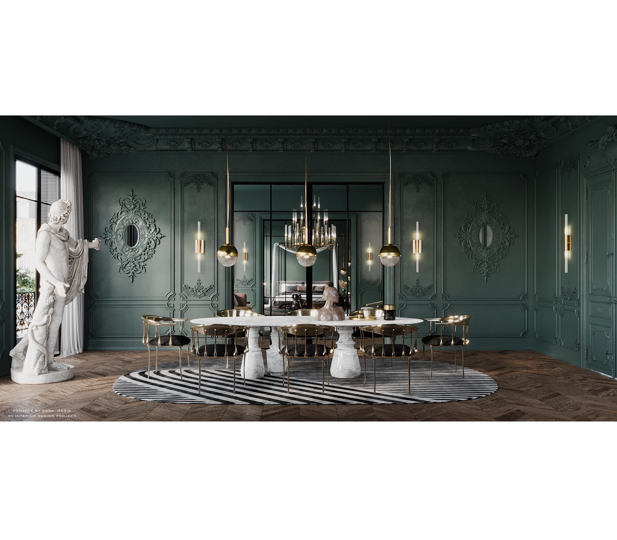 Grande Table Ovale Estremoz Obsidienne