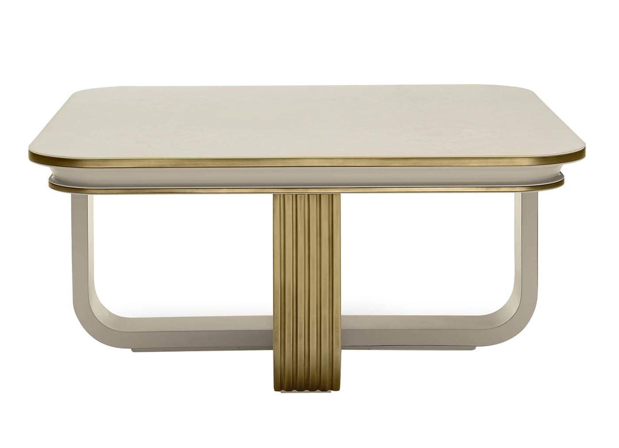 Table Basse Blanche / Or Oliver
