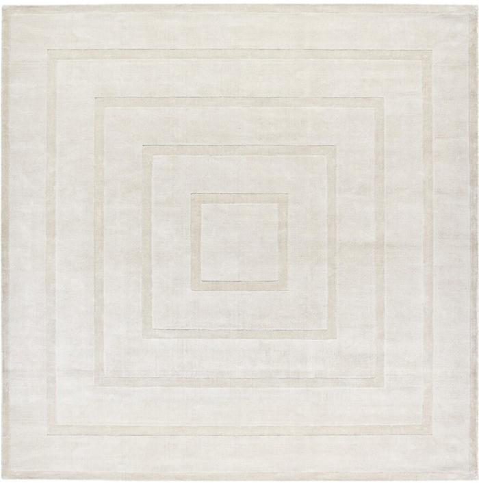 Tapis Domino Tencel Beige | Taille: 200 x 200 cm