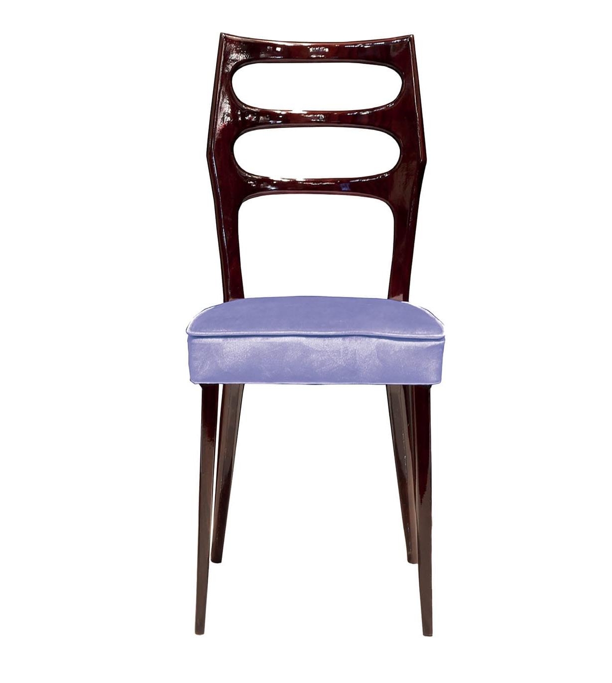 Chaise marron haute brillance