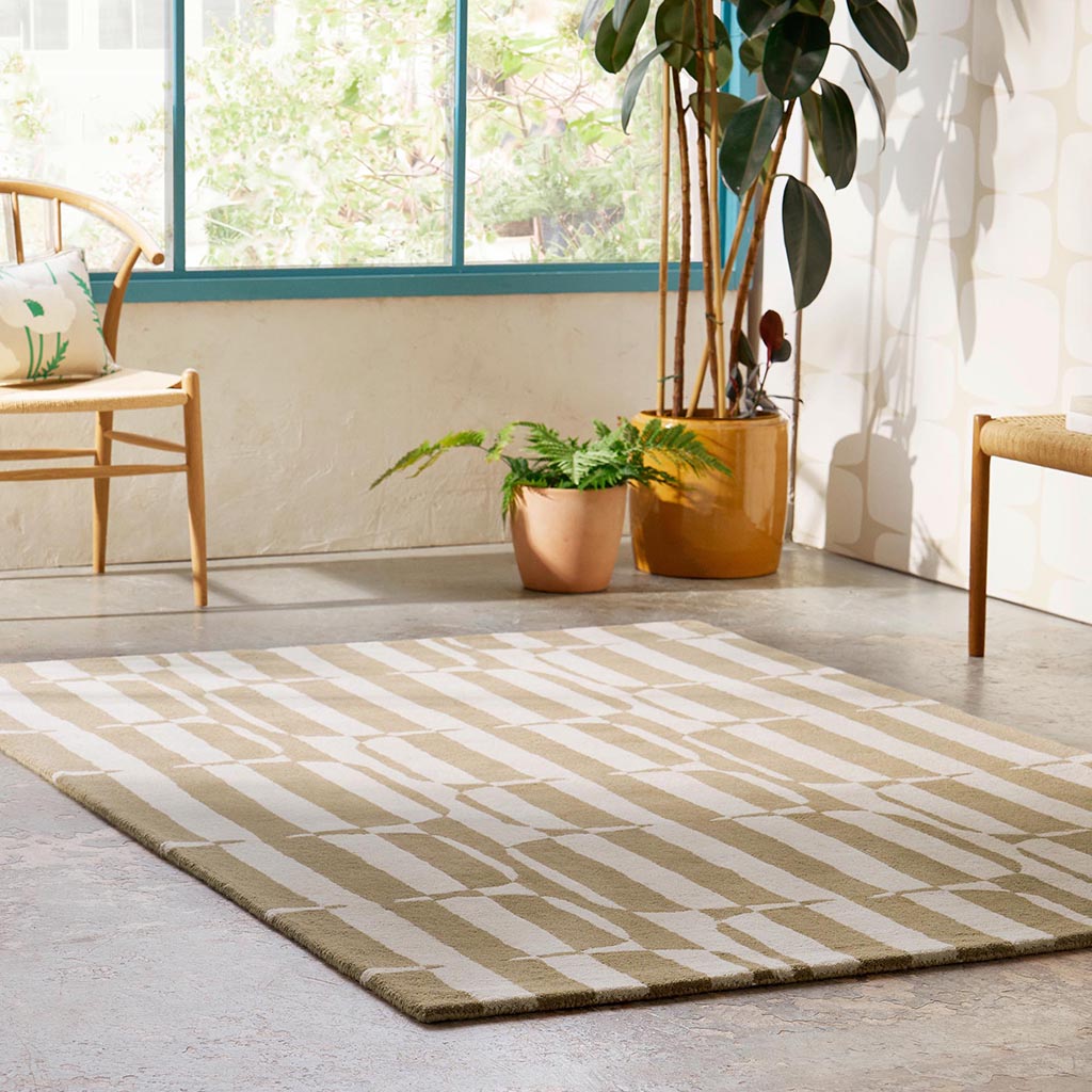 Tapis Bloc Rayé Galet