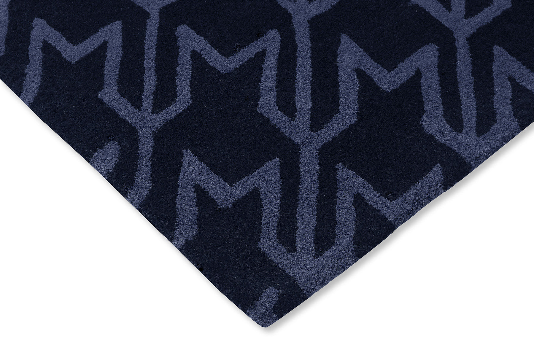 Tapis Houndstooth Bleu Foncé