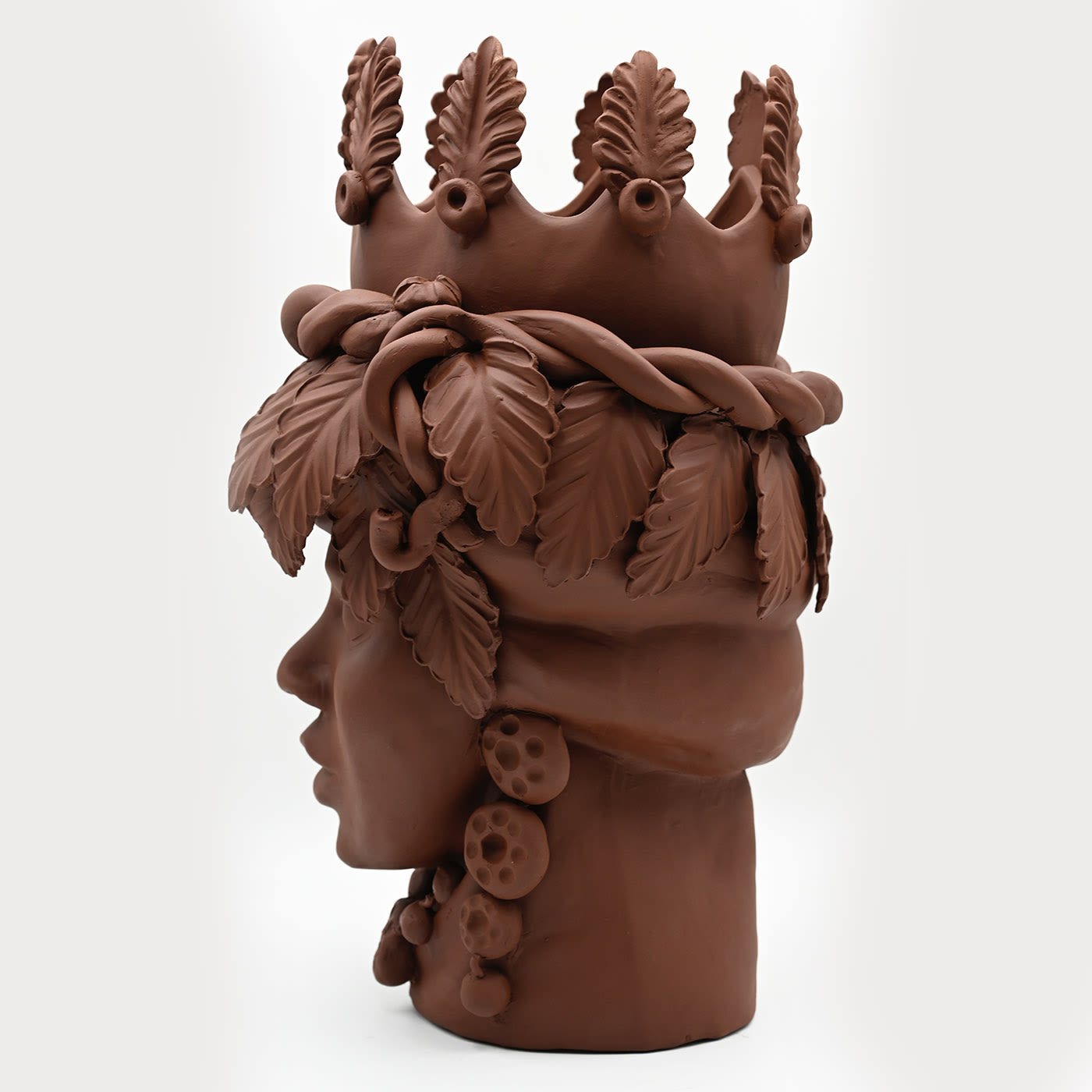 Sculpture Tête De Maure Marron