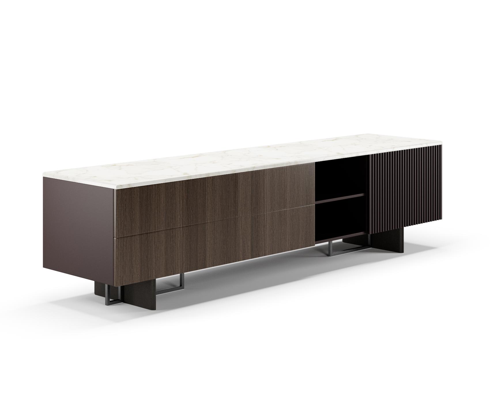 Petit buffet bas en marbre Kate