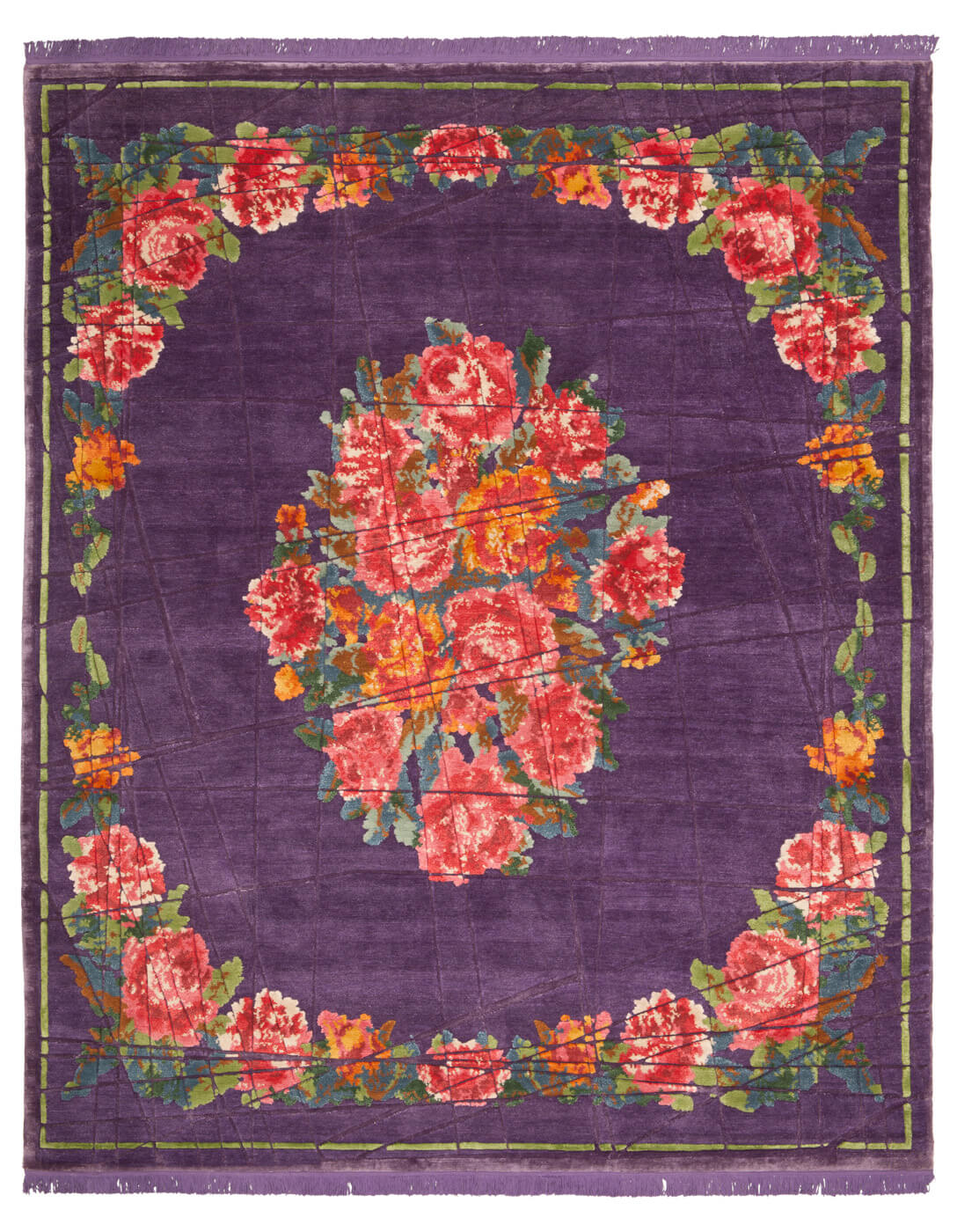 Tapis Sofianka Enveloppé Violet Bleu Foncé