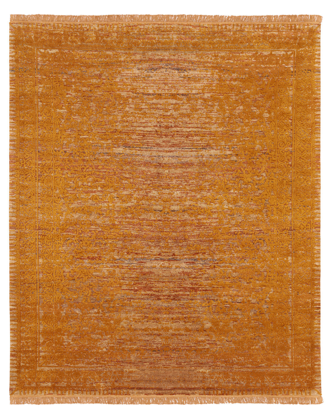 Tapis Ferrara Radi Stomped Inversé Marron Doré | Taille: 250 x 300 cm