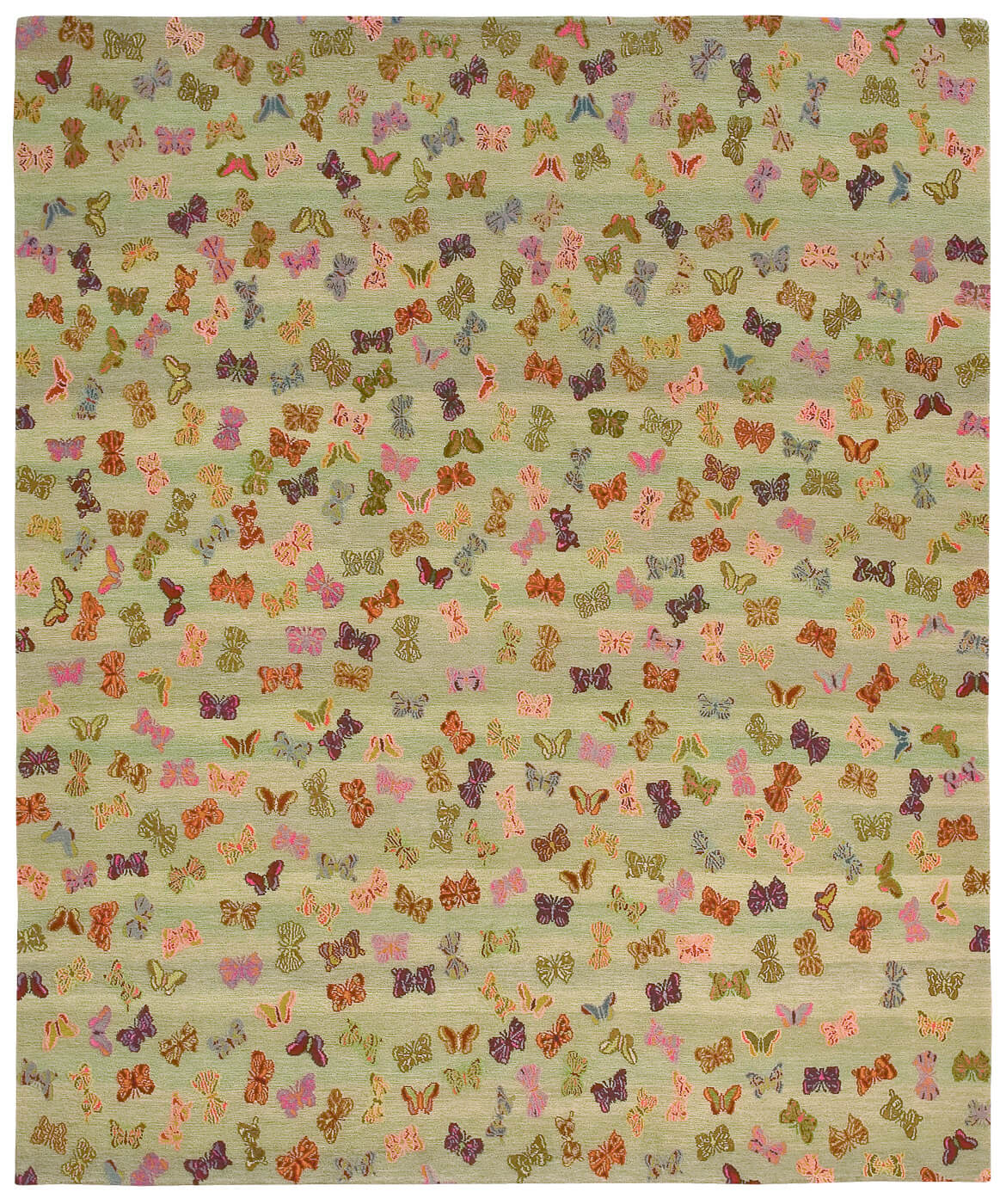 Tapis Petit Papillon Vert | Taille: 200 x 300 cm