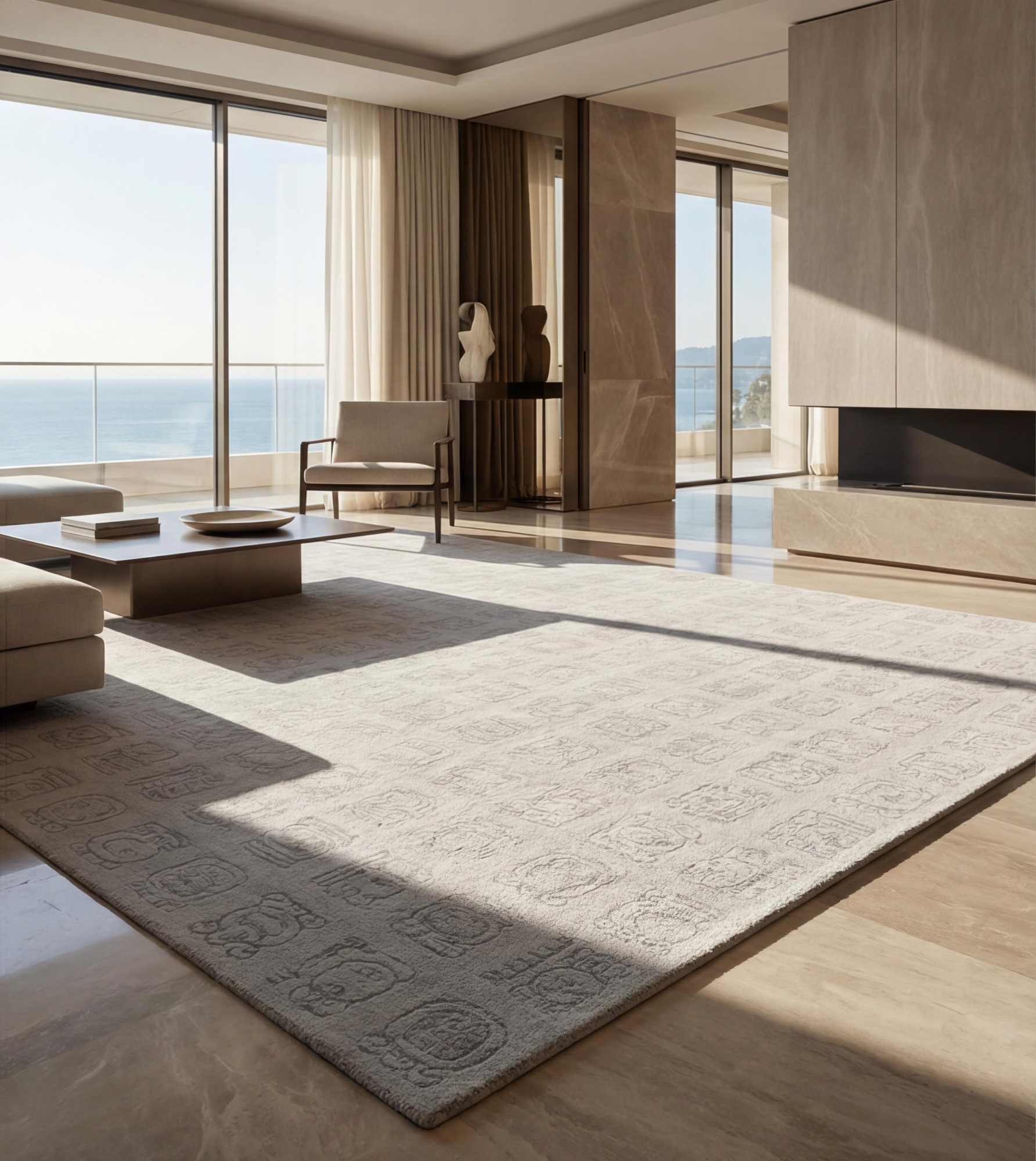 Tapis Symbol Grid Grey