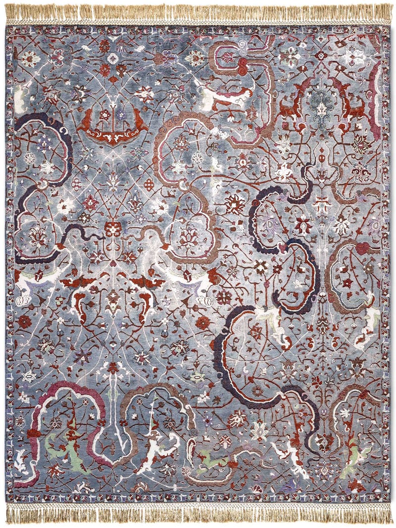 Tapis de luxe Tabriz Charbon