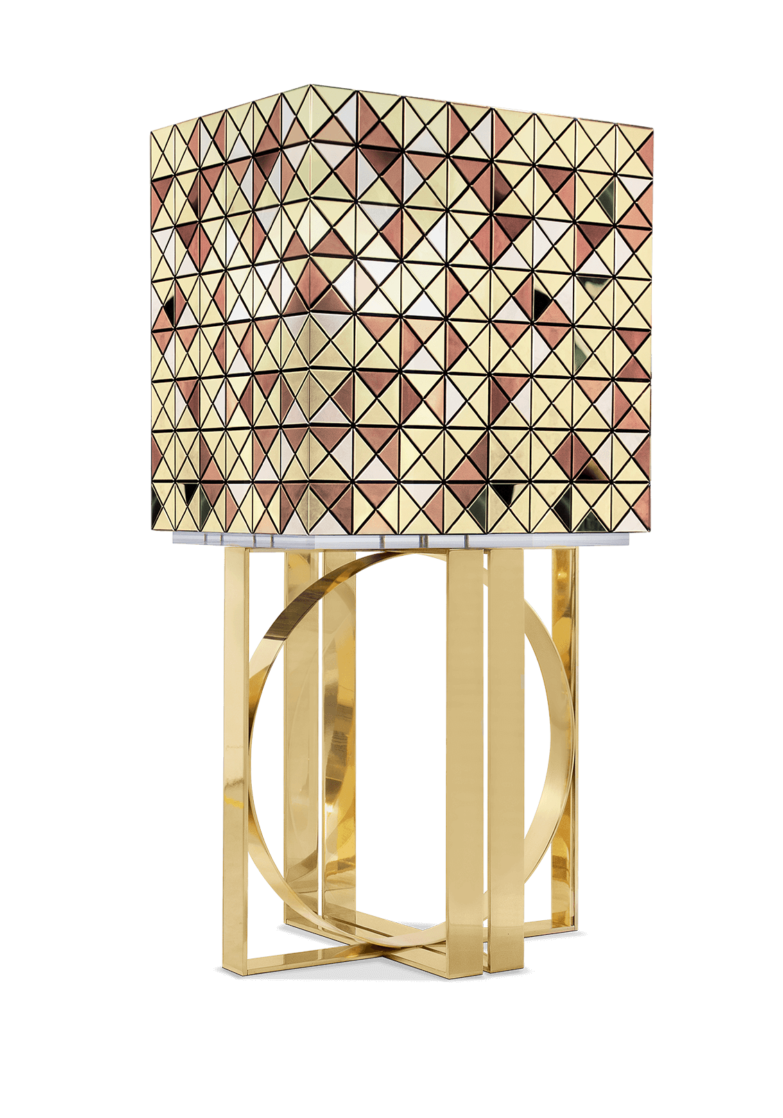 Armoire Accents Dorés Mosaic