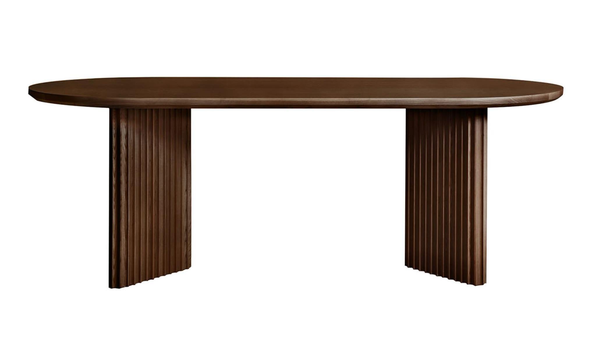 Table Basalto en Frêne Marron