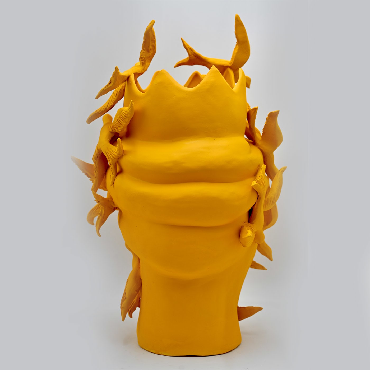 Sculpture Tête De Maure Orange