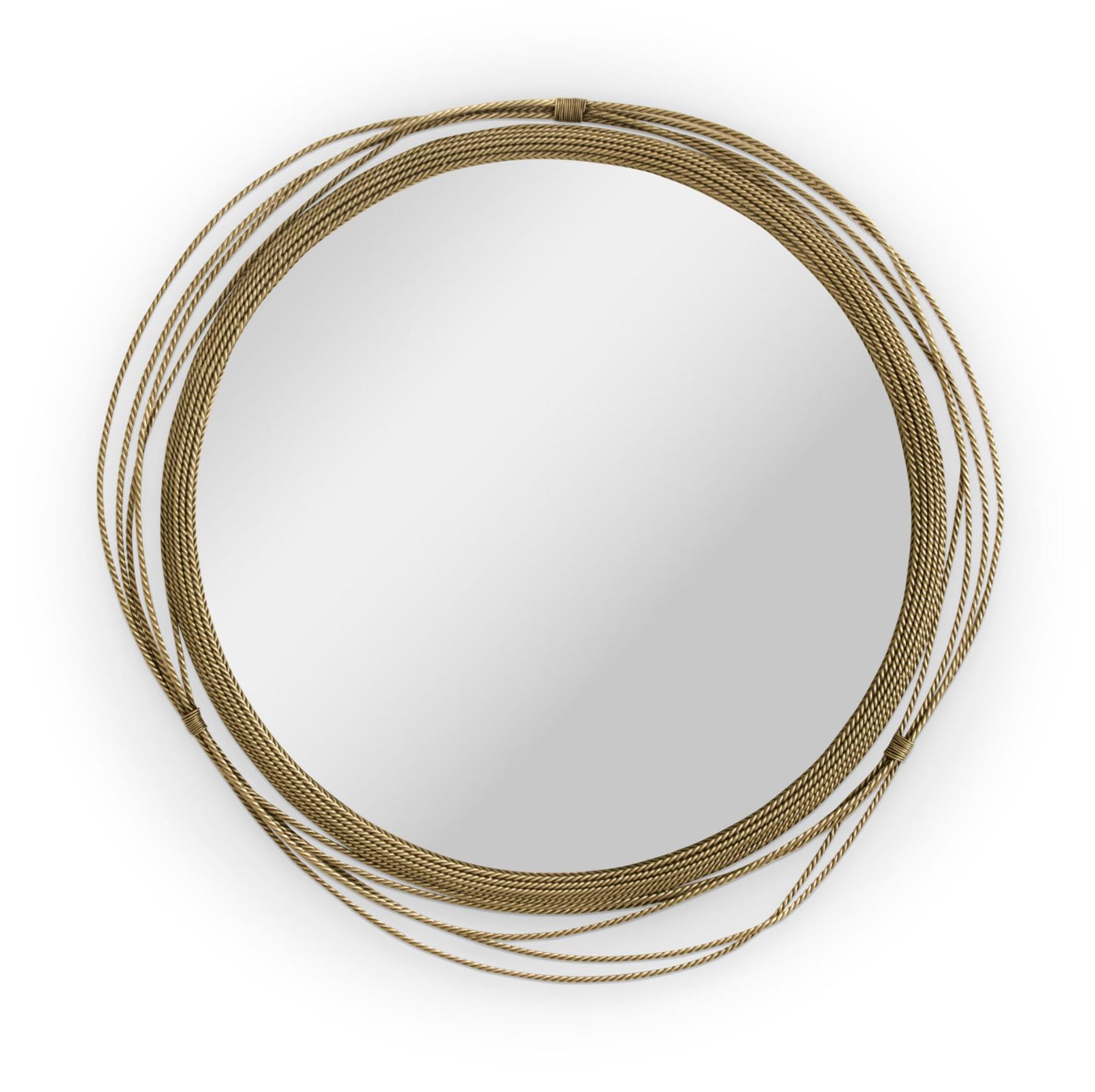 Miroir Mural Rond en Laiton
