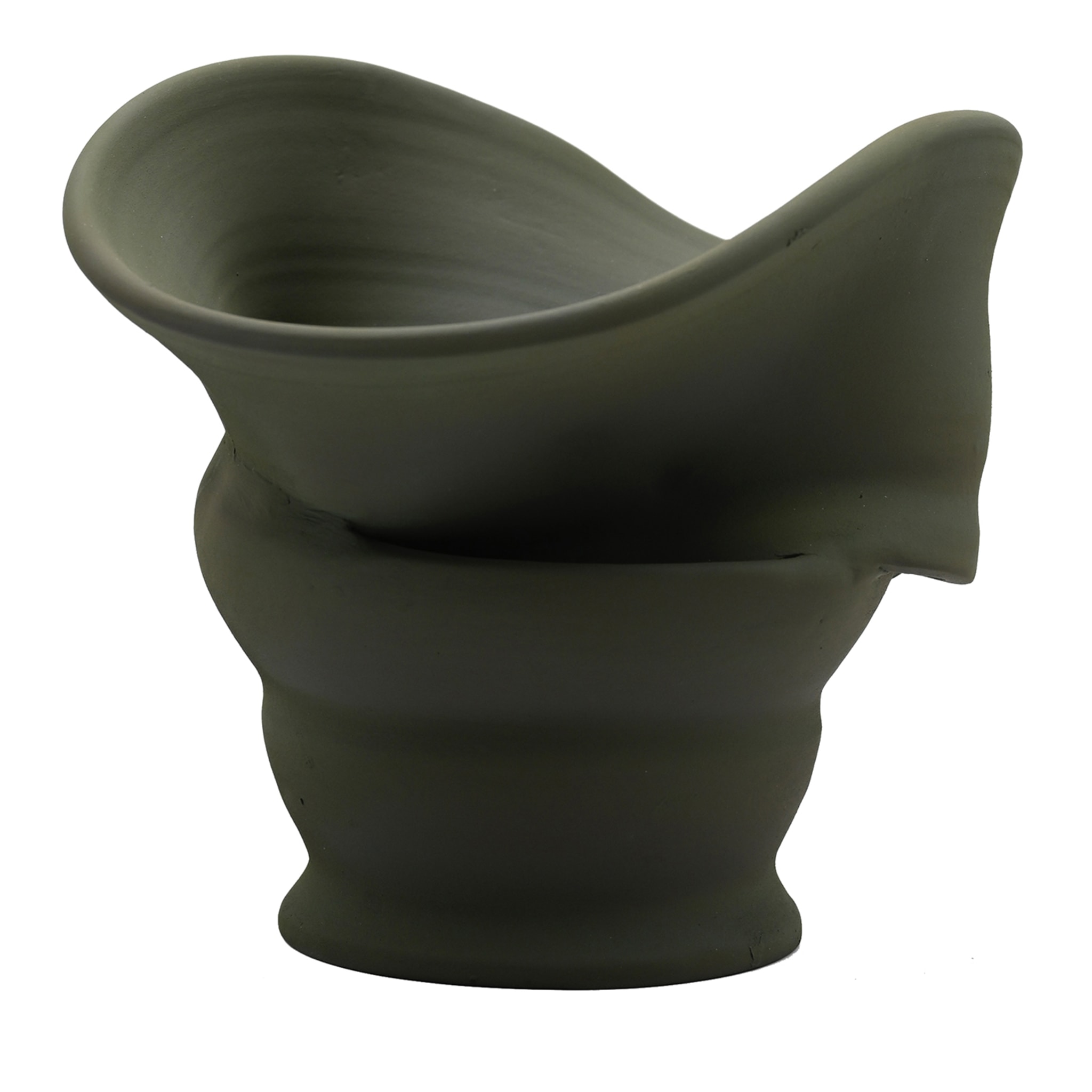 Vase Vert Sculpteur à la Main