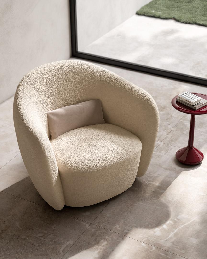 Fauteuil Courbé Isabel | Revêtement: Leather type C