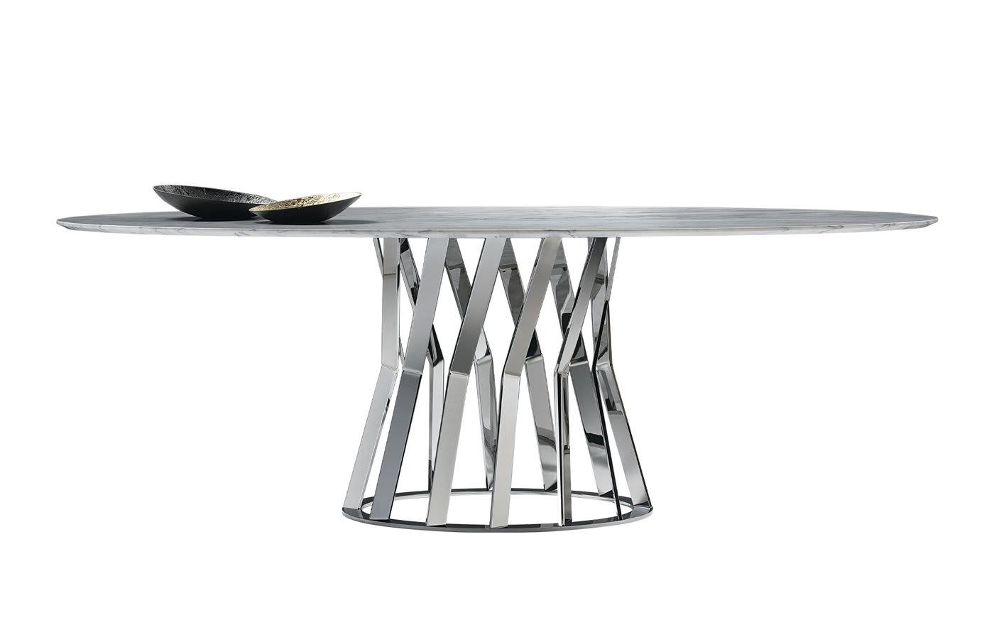 Table de salle à manger Ray chromée