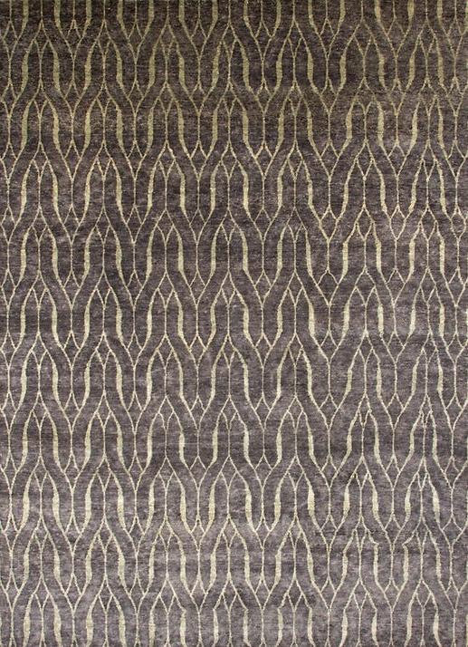 Tapis en Laine Ikat Noué à la Main