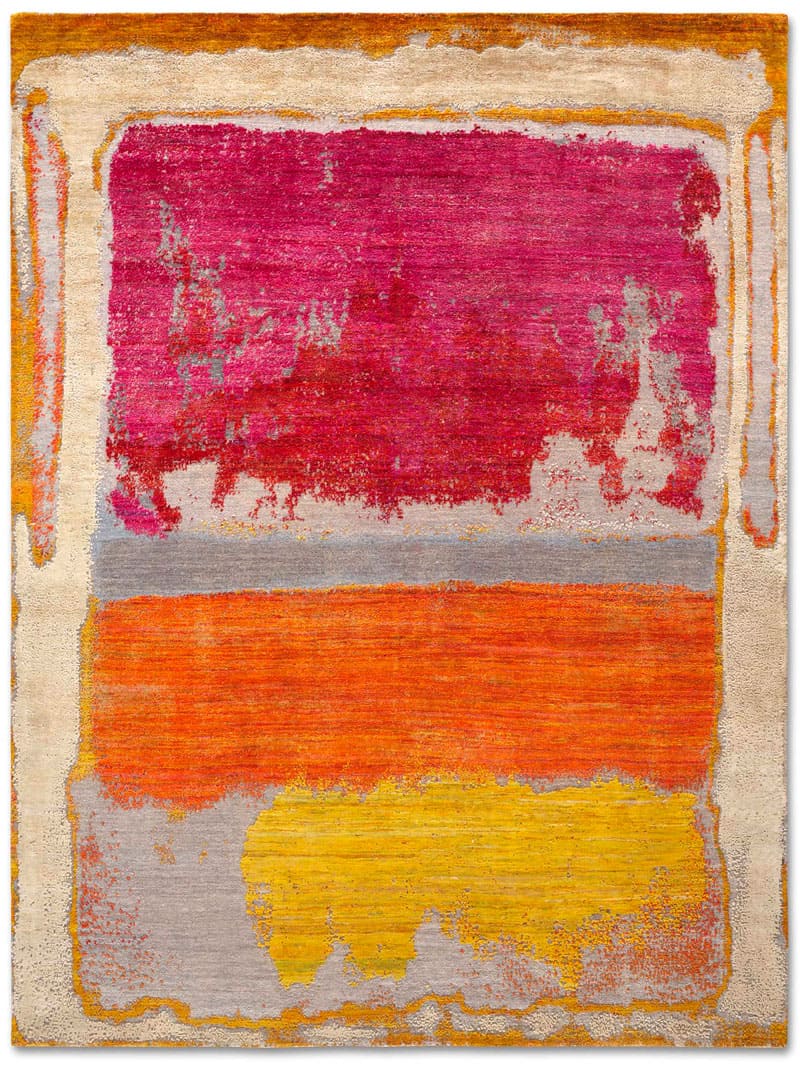 Tapis de luxe fait main Magenta