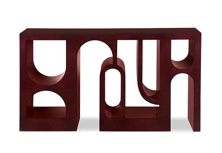 Console Premium Laquée Rouge