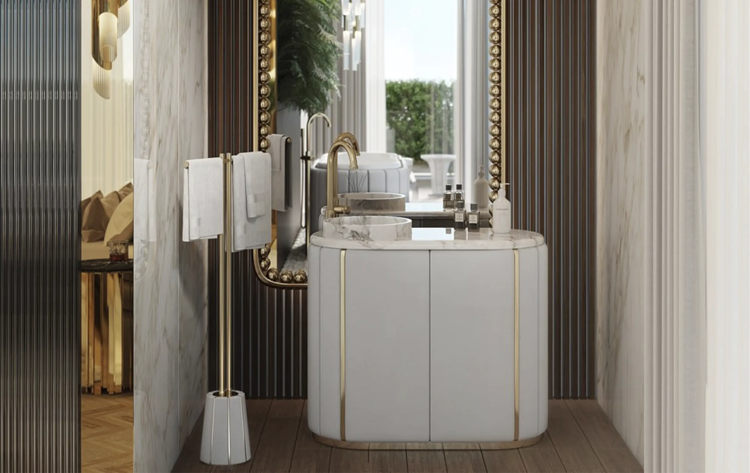 Meuble-Vasque Majestic White