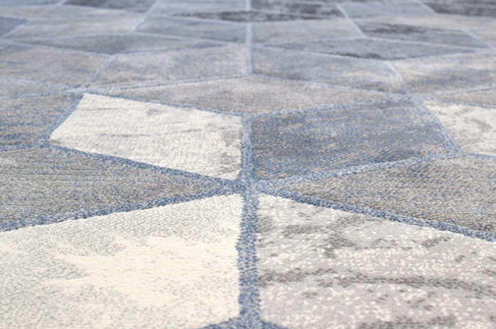 Tapis Géométrique Gris