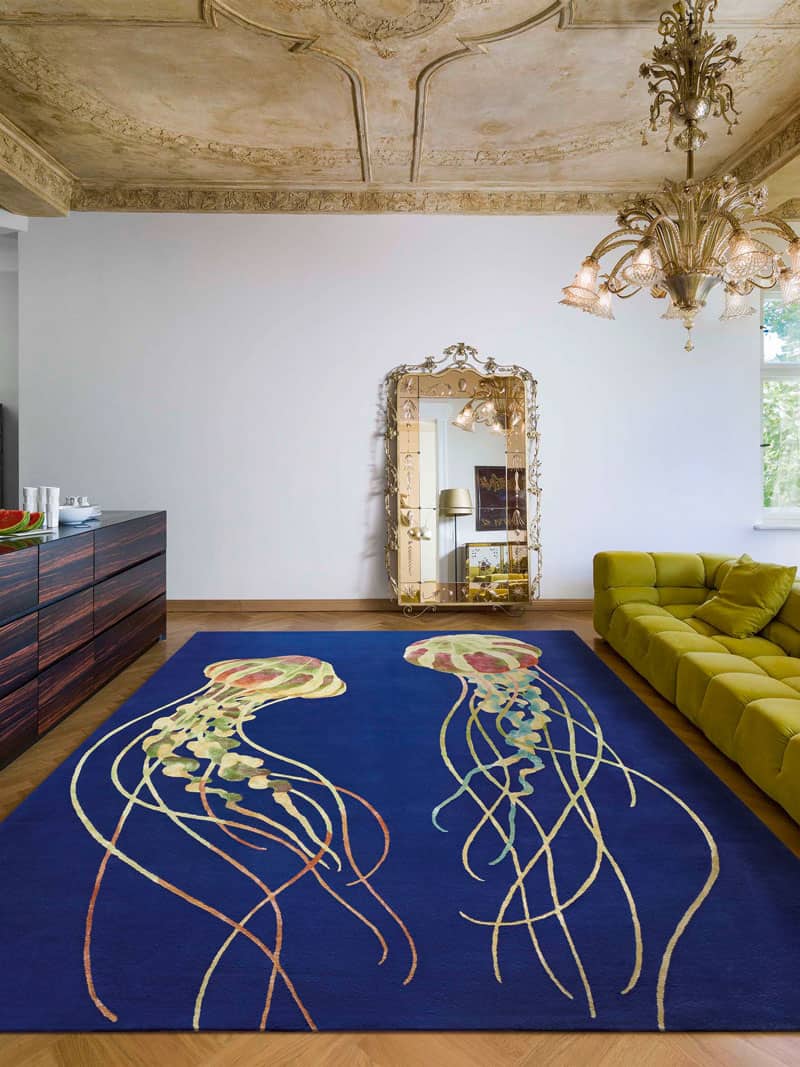 Tapis noué main Méduse | Taille: 274 x 365 cm