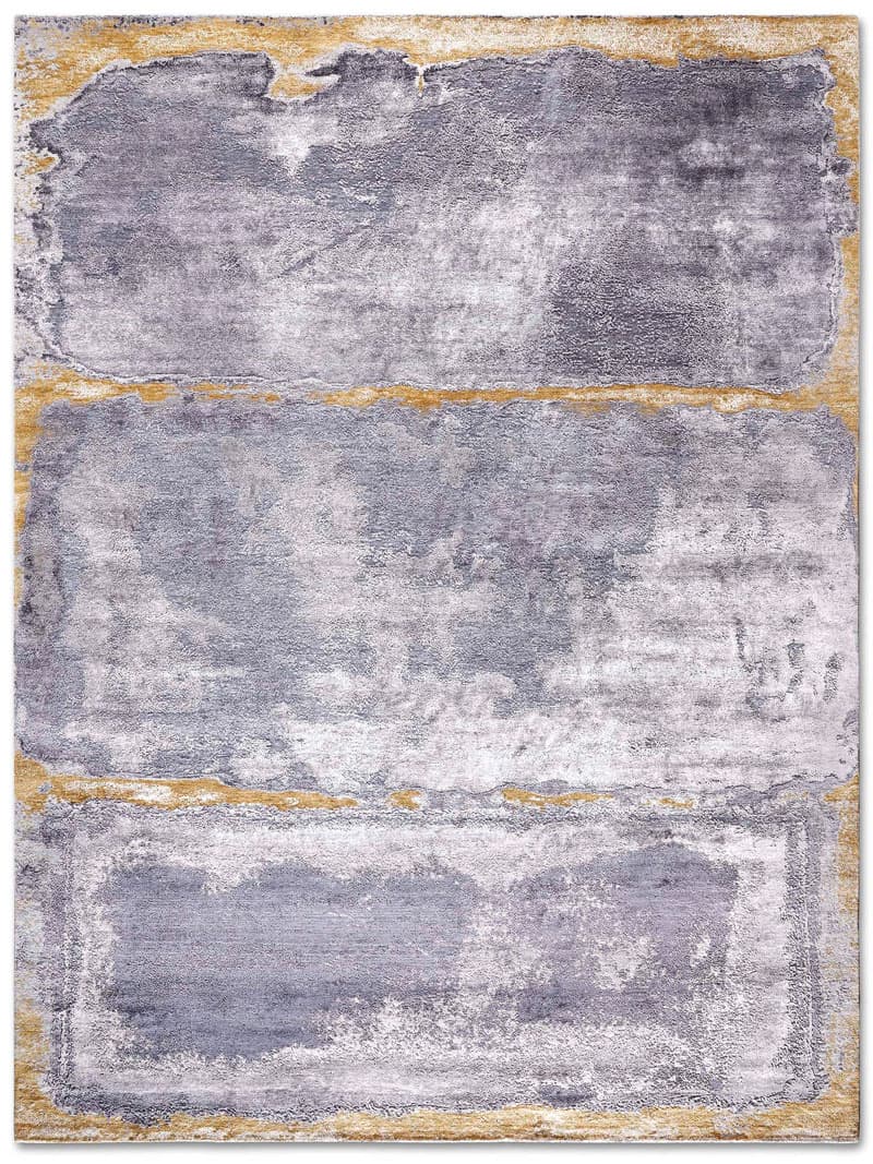 Tapis fait main de luxe Argent