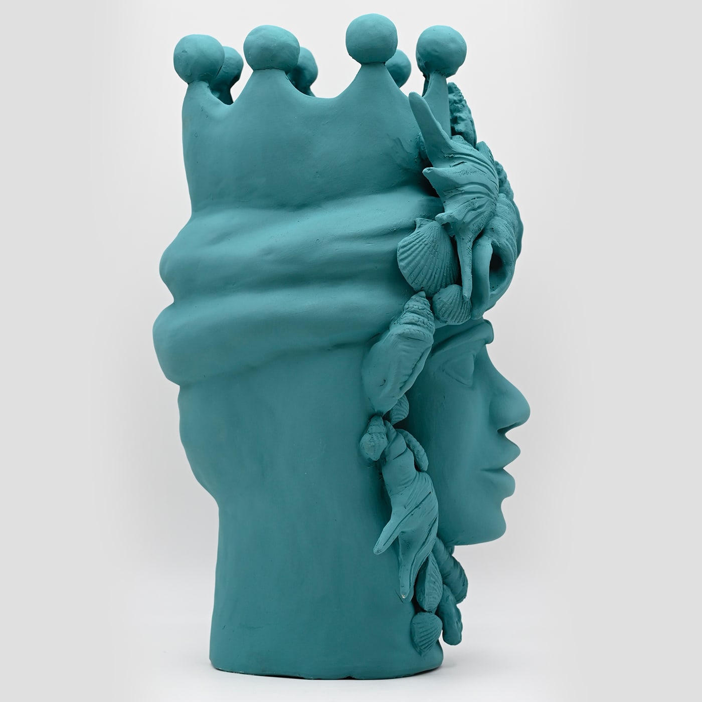 Sculpture Tête De Maure Sarcelle Artisanale