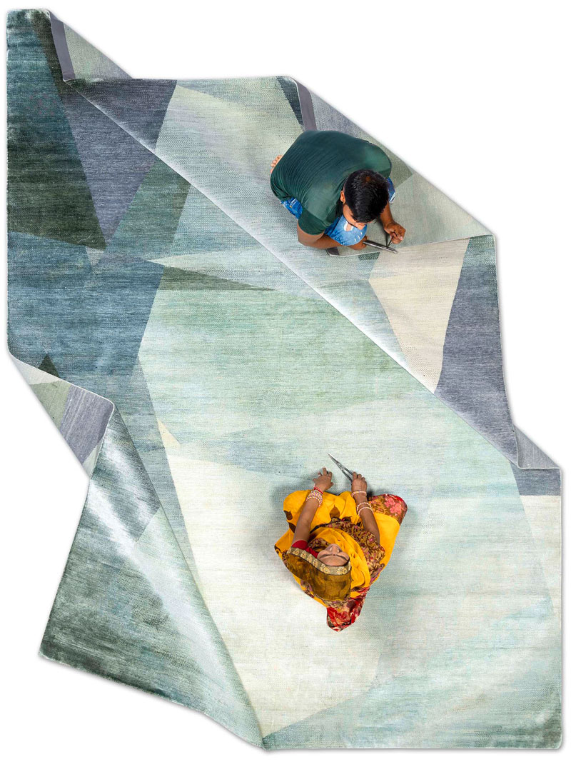 Tapis noué main de luxe Crystal