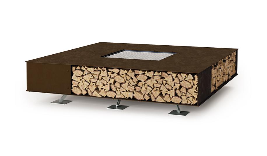 Brasero Toast | Finition: Marron vintage | Dimensions: 160 × 160 cm