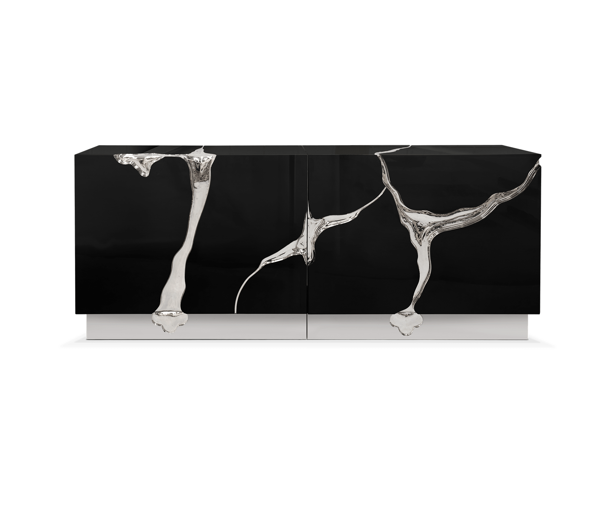 Buffet Argent & Noir Fissure
