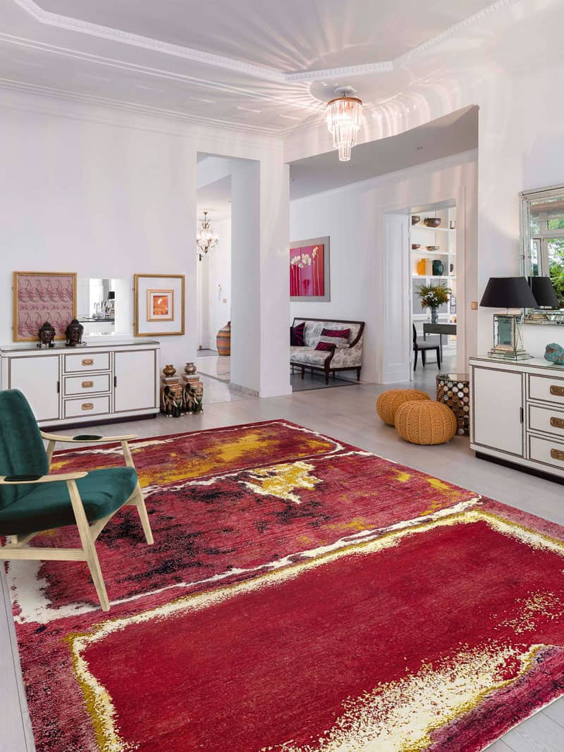 Tapis No. 15 Lune de Sang sur Rouge