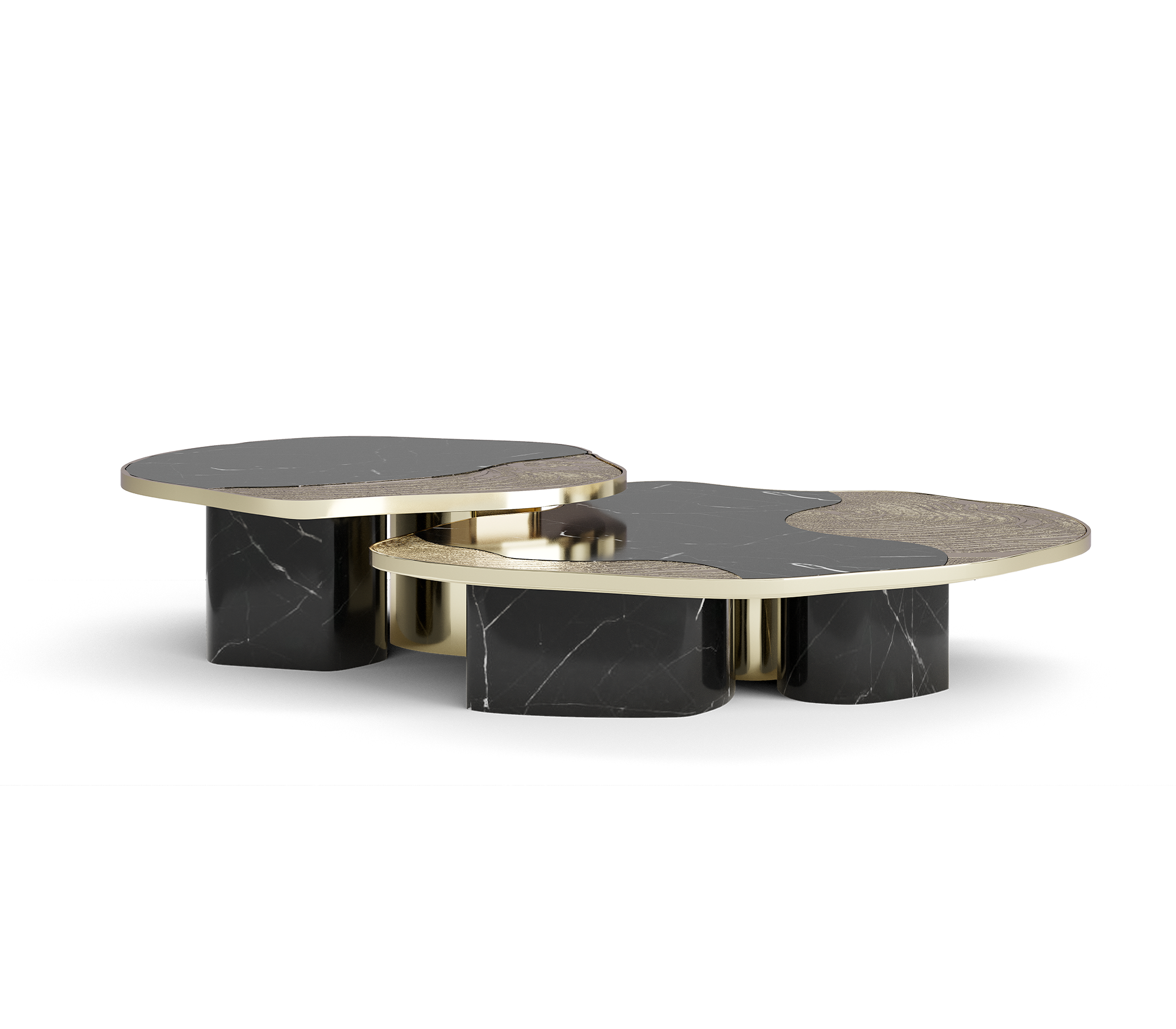 Set Tables Athena Noir & Or