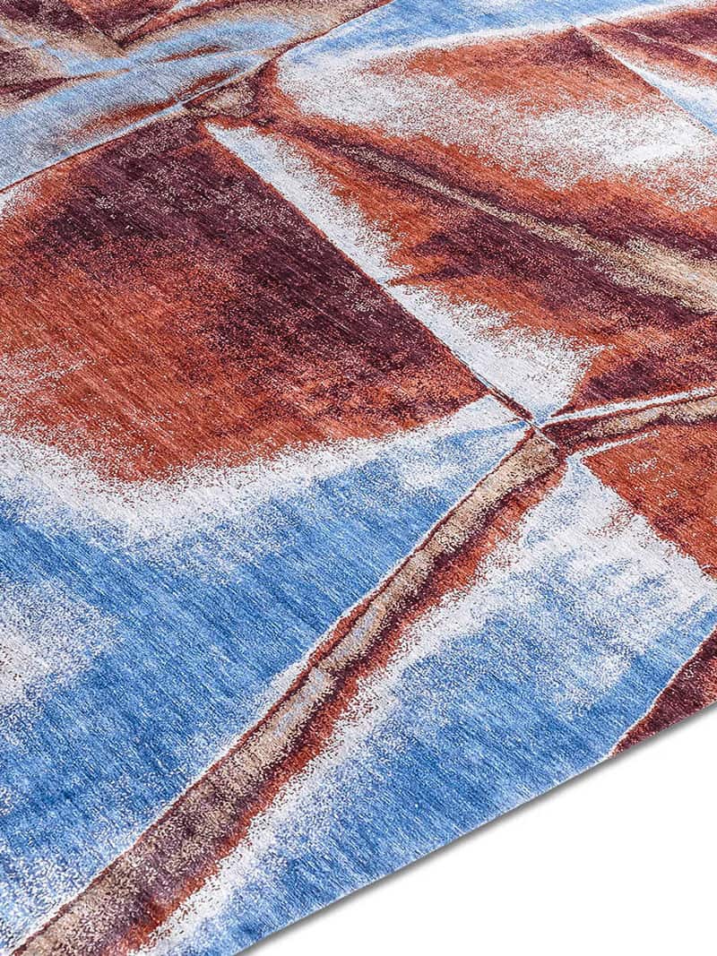 Tapis noué main Multicolore